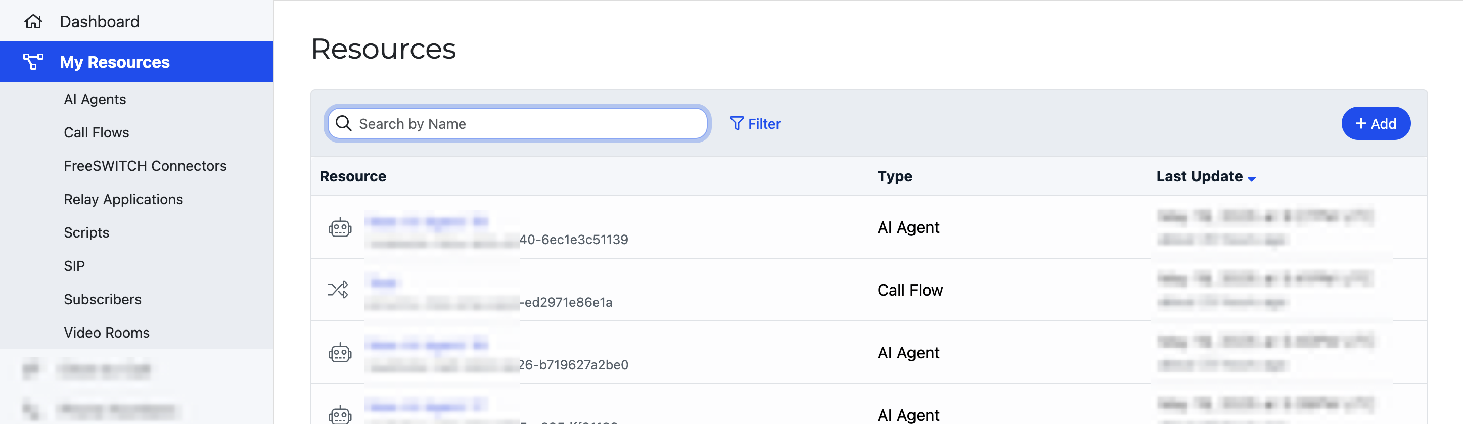 Create a new Resource from the Dashboard